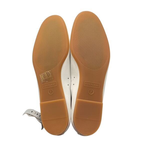 Everlane NEW White Leather Day Glove Slip On Ballet Flats - Picture 11 of 11